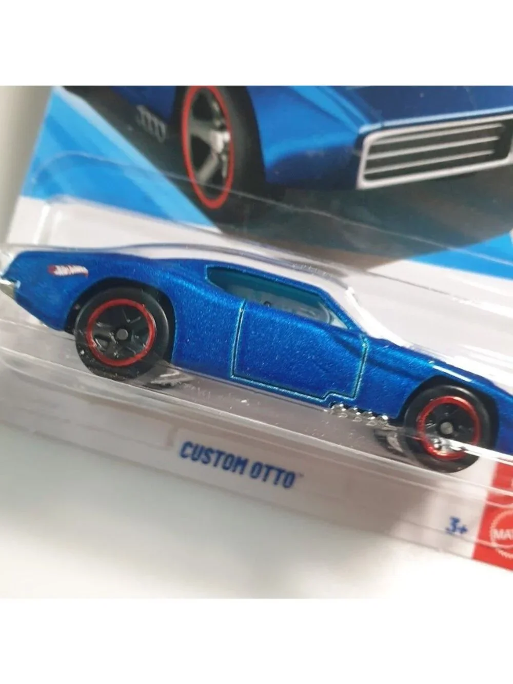 Hot Wheels Custom Otto Die Cast 156 250 Blue Metallic Racing Car 5 5 Mattel